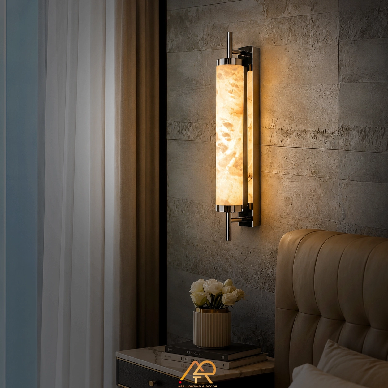 Đèn Tường Đá Tự Nhiên Xuyên Sáng Hiện Đại ART-8092 - Ảnh 2