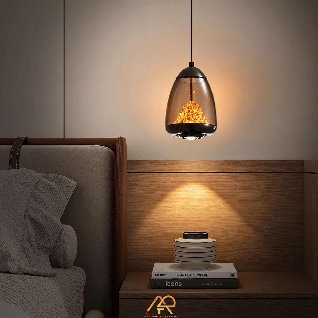 Đèn Thả Đầu Giường Lõi Acrylic Hình Ngọn Núi ART-4109