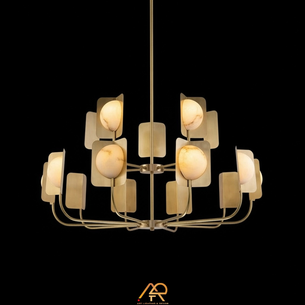 Đèn Chùm Đồng Đá Tây Ban Nha Đương Đại ART-7109