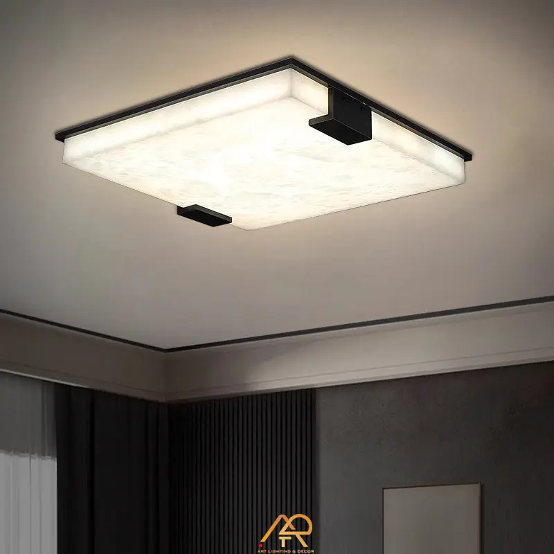 Đèn Ốp Trần Đồng Đá Cẩm Thạch Cao Cấp ART-9009 - Ảnh 2