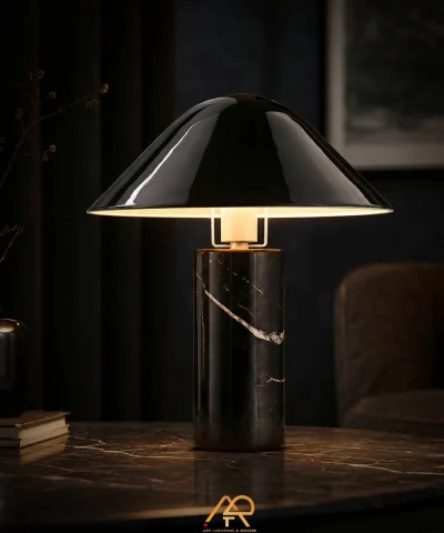Đèn Bàn Đá Tự Nhiên Hợp Kim Cao Cấp ART-2085