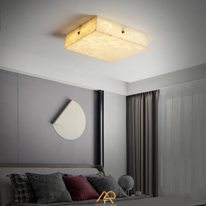 Đèn Ốp Trần Đá Cẩm Thạch Cao Cấp ART-9011