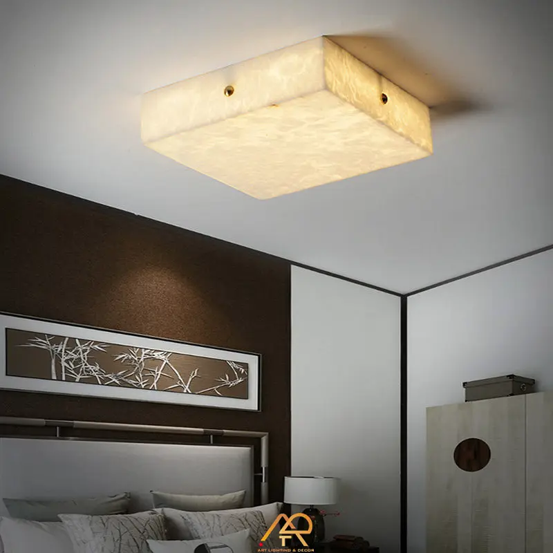 Đèn Ốp Trần Đá Cẩm Thạch Cao Cấp ART-9011 - Ảnh 2