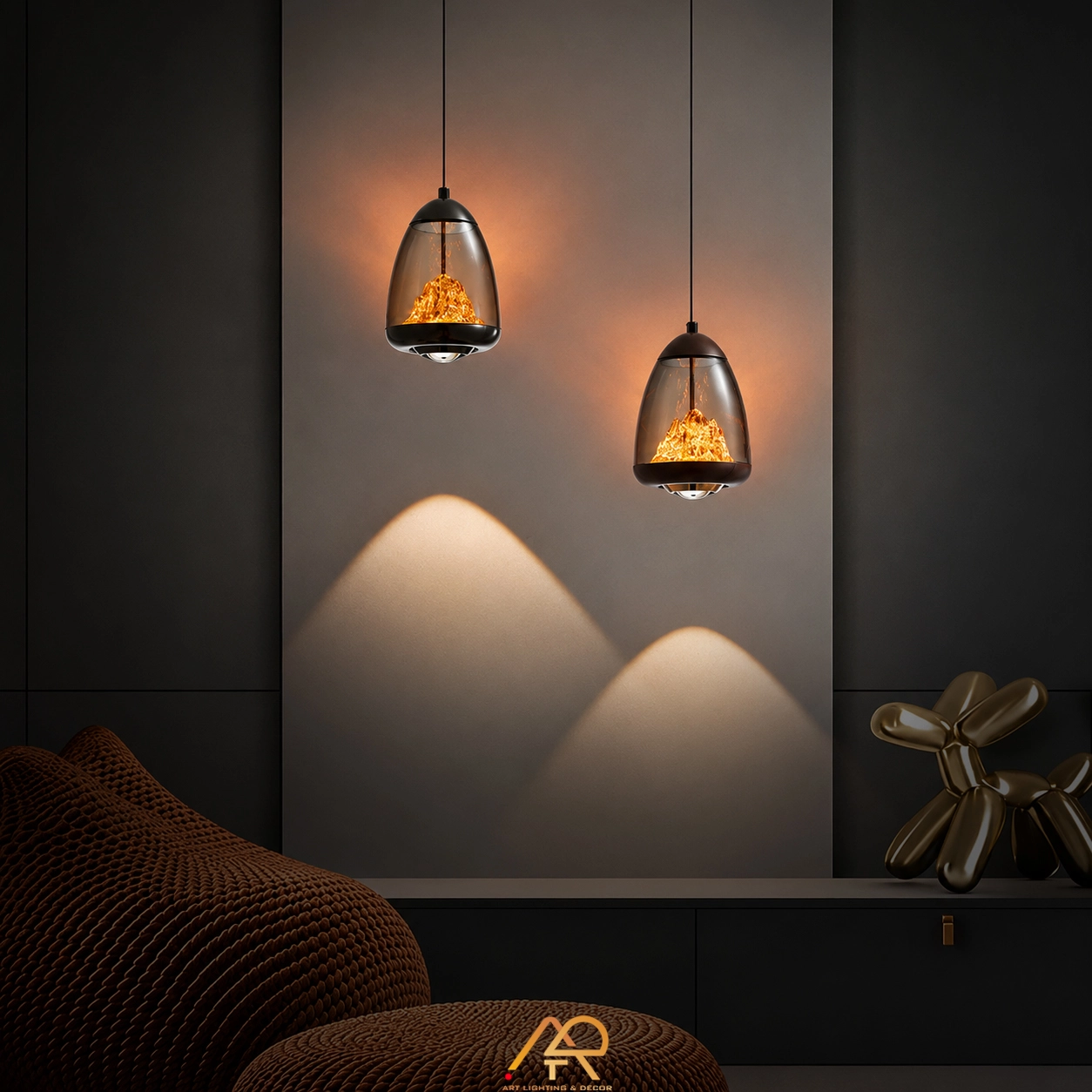Đèn Thả Đầu Giường Lõi Acrylic Hình Ngọn Núi ART-4109 - Ảnh 3