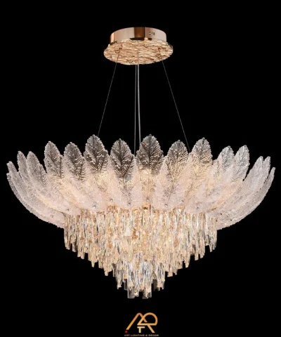 Đèn Chùm Pha Lê Lông Vũ Cao Cấp ART-7117
