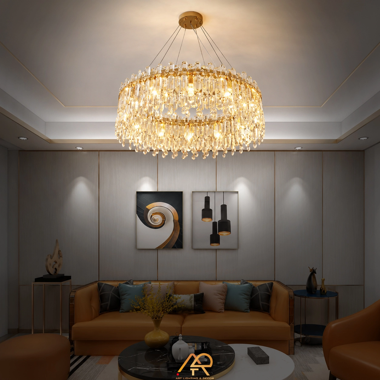 Đèn Chùm Pha Lê Biệt Thự Sang Trọng ART-7122 - Ảnh 2
