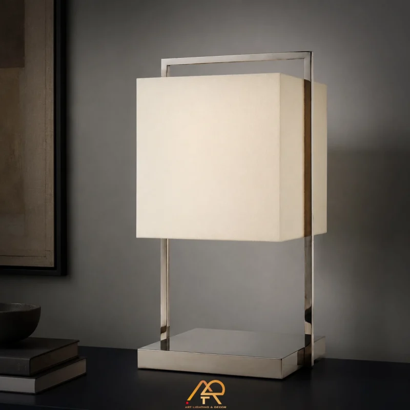 Top 10 Mẫu Đèn Bàn Mới Nhất Cho Khách Sạn Cao Cấp Tại ART Lighting - Ảnh 8 Đèn Bàn Khung Chrome Cao Cấp ART-2099