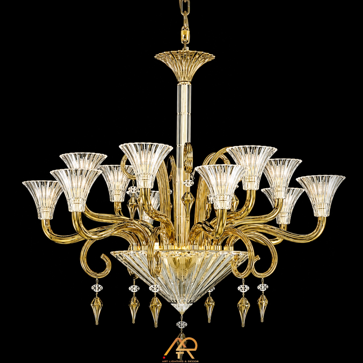 Đèn Chùm Pha Lê Hoàng Gia Cổ Điển ART-7126 - Ảnh 2