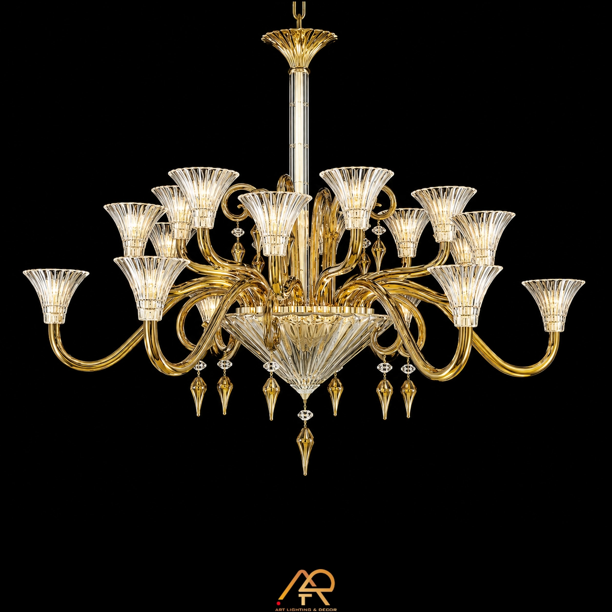 Đèn Chùm Pha Lê Hoàng Gia Cổ Điển ART-7126