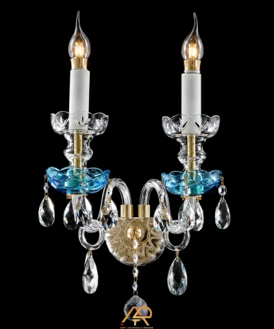 Đèn Tường Nến Pha Lê Xanh Hoàng Gia ART-8105