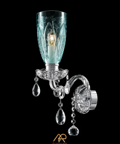 Đèn Tường Pha Lê Chao Cốc Sắc Xanh Cổ Điển ART-8107