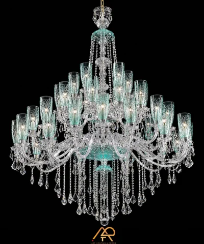 Đèn Chùm Thông Tầng Pha Lê Sắc Xanh Cao Cấp ART-560