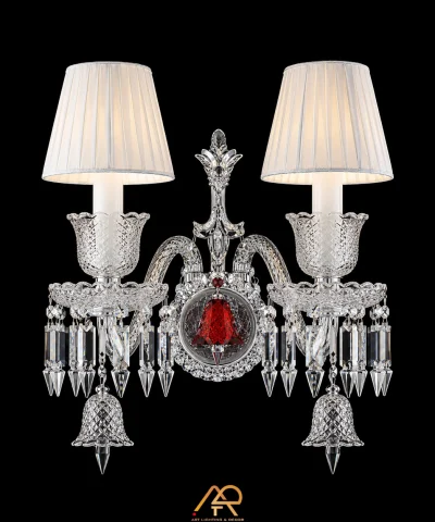 Đèn Tường Đôi Pha Lê Chuông Đỏ Cổ Điển ART-8110