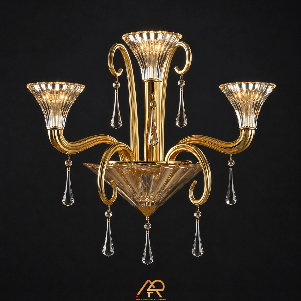 Đèn Tường Pha Lê Ba Tay Tân Cổ Điển ART-8117