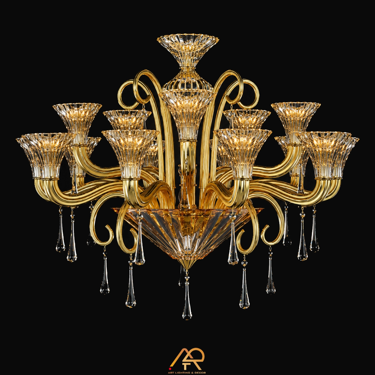 Đèn Chùm Pha Lê Hoàng Gia Luxury ART-7133 - Ảnh 3