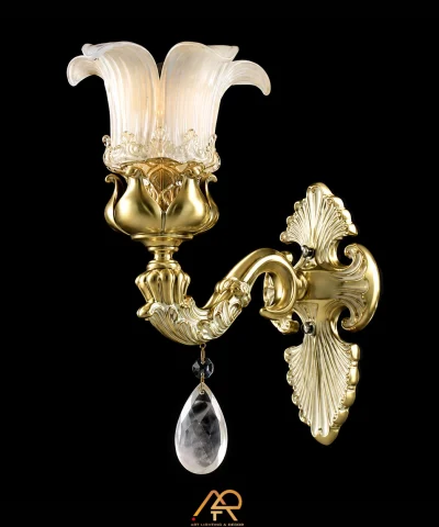 Đèn Tường Đồng Cổ Điển Chao Ly Ngọc ART-8119