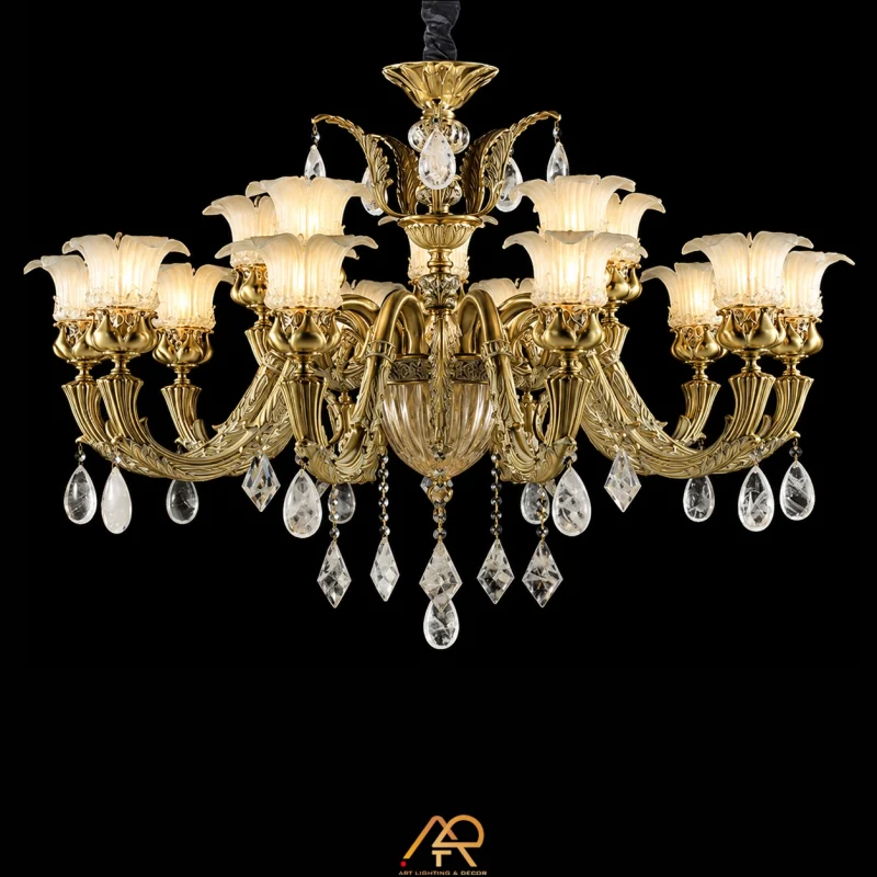Đèn Chùm Đồng Cổ Điển Hoàng Gia Pháp ART-7135 - Ảnh 4