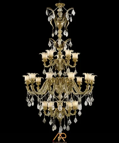 Đèn Chùm Thông Tầng Đồng Cổ Điển Hoàng Gia ART-569