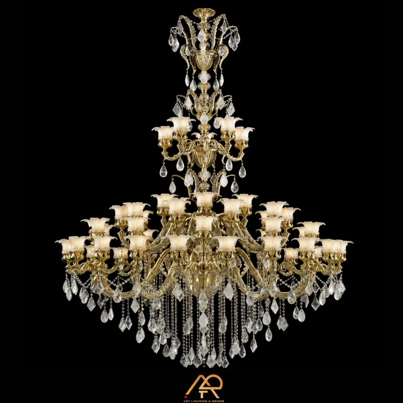 Đèn Chùm Đồng Thông Tầng Đại Sảnh Cổ Điển ART-570