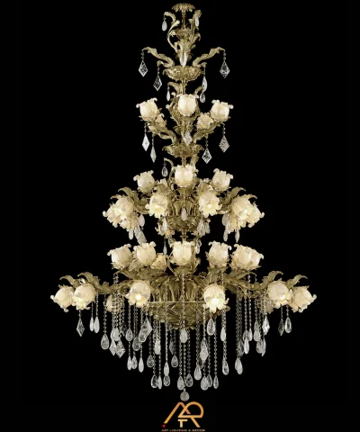 Đèn Chùm Thông Tầng Đại Biệt Thự Cổ Điển ART-572