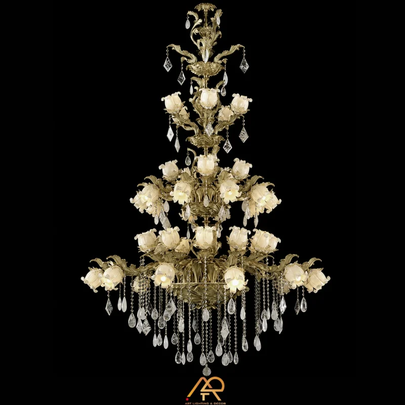 Đèn Chùm Thông Tầng Đại Biệt Thự Cổ Điển ART-572