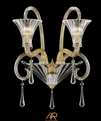 Đèn Tường Pha Lê Đôi Sọc Gold ART-8124
