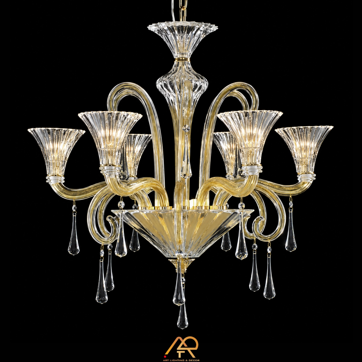 Đèn Chùm Pha Lê Hoa Loa Kèn Luxury ART-7137