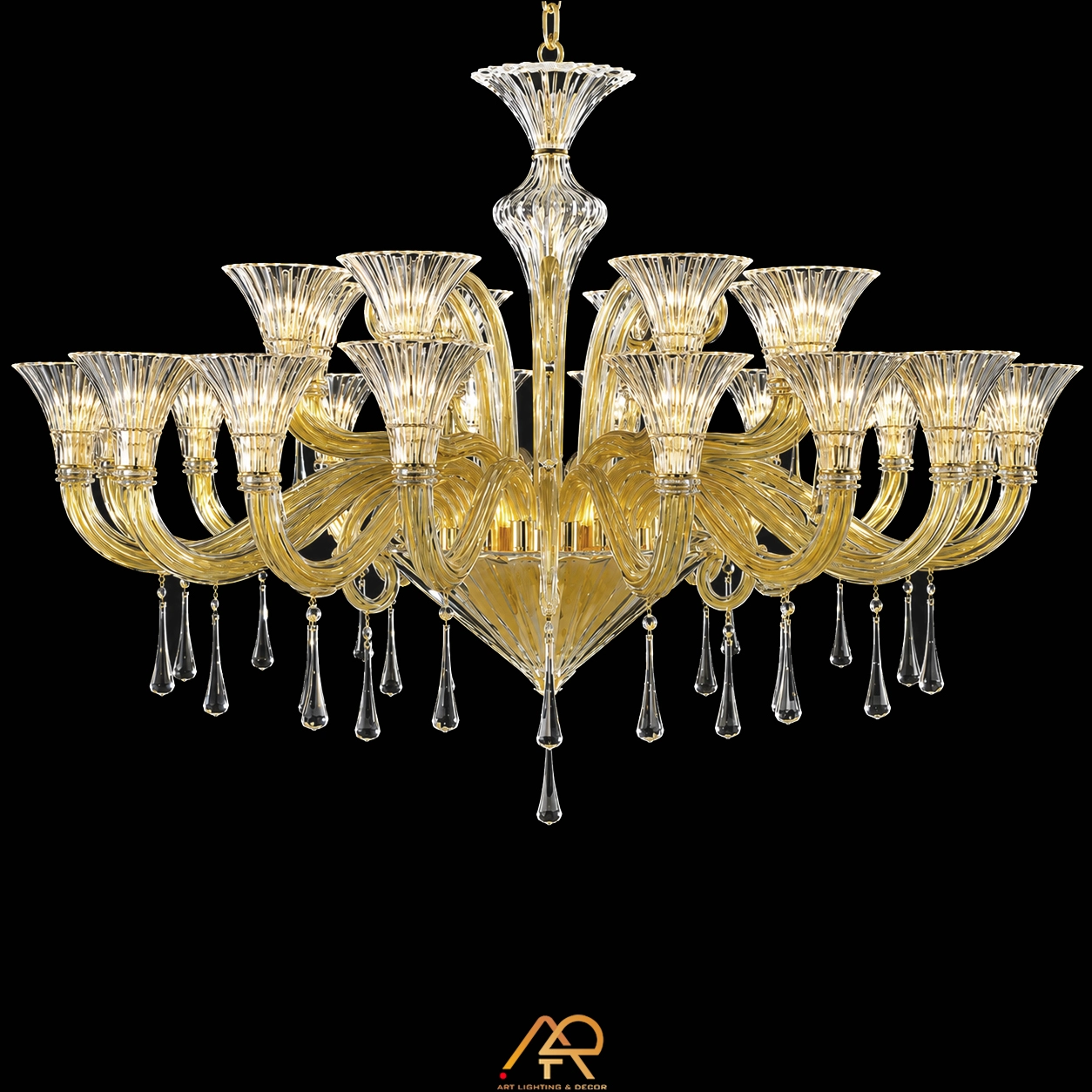 Đèn Chùm Pha Lê Hoa Loa Kèn Luxury ART-7137 - Ảnh 4