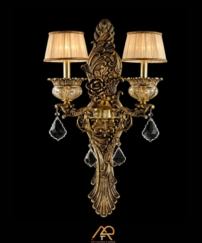 Đèn Tường Đôi Cổ Điển Chao Vải Hoàng Gia ART-8126
