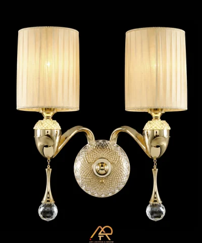 Đèn Tường Đôi Gold Glossy Chao Vải Cao Cấp ART-8128