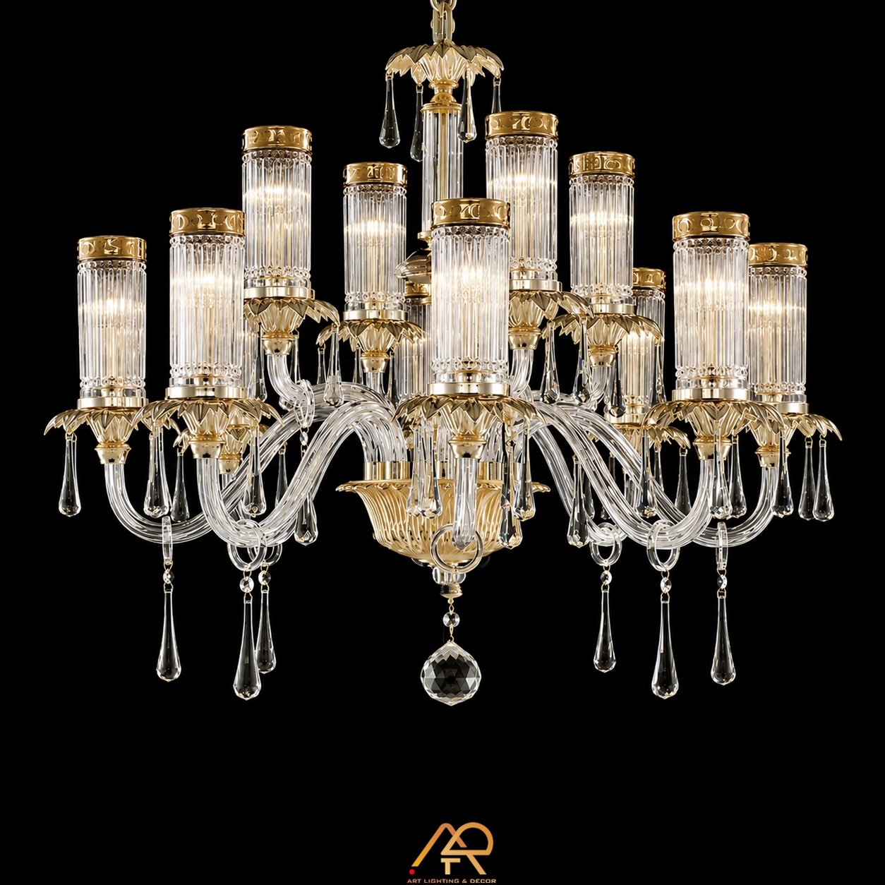 Đèn Chùm Chao Ống Pha Lê Cao Cấp ART-7145 - Ảnh 3