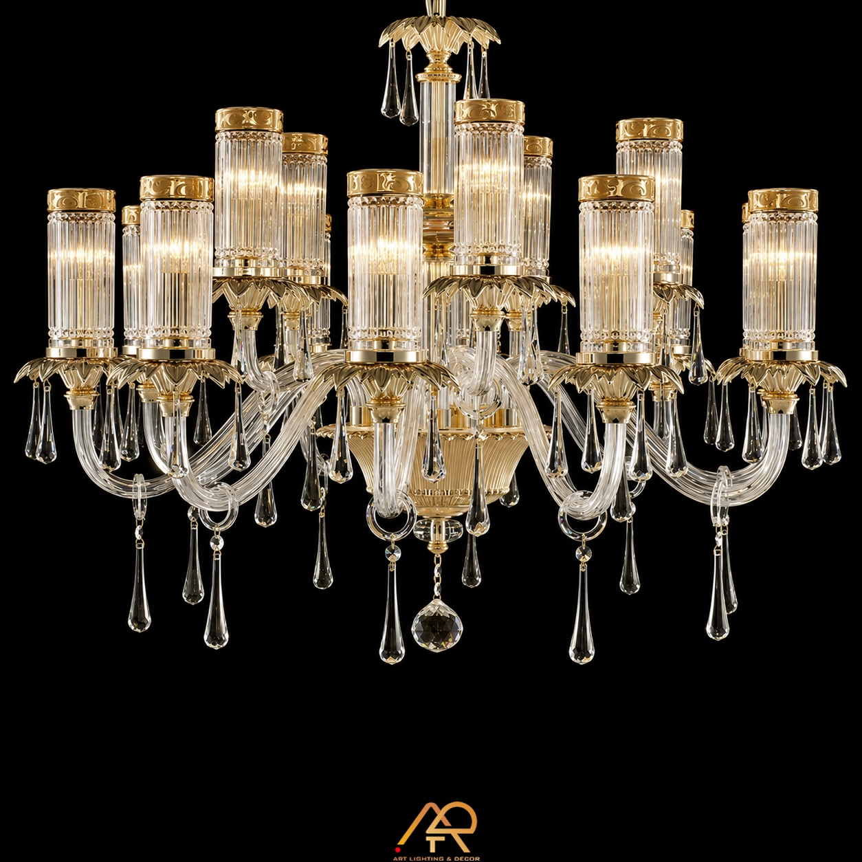 Đèn Chùm Chao Ống Pha Lê Cao Cấp ART-7145 - Ảnh 4