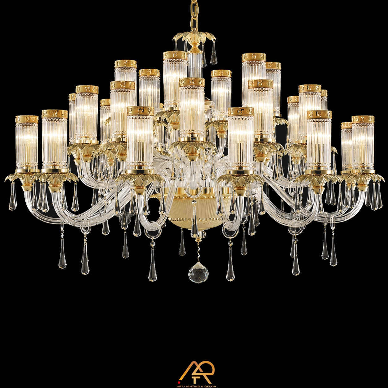 Đèn Chùm Chao Ống Pha Lê Cao Cấp ART-7145 - Ảnh 5