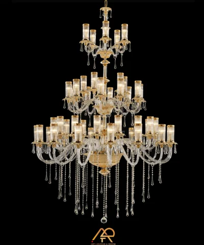 Đèn Chùm Thông Tầng Chao Ống Pha Lê ART-583