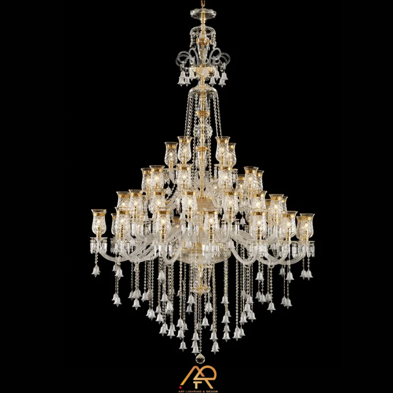 Đèn Chùm Thông Tầng Pha Lê Tulip Luxury ART-584