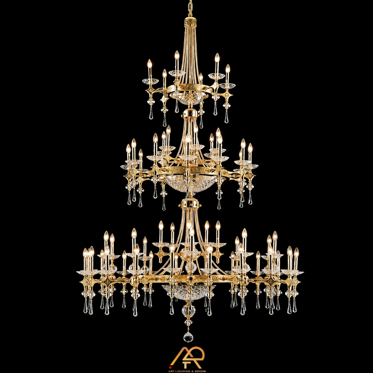 Đèn Chùm Thông Tầng Pha Lê Baccarat Cao Cấp ART-585