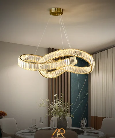 Đèn Thả Pha Lê Nghệ Thuật Mobius Gold ART-4142