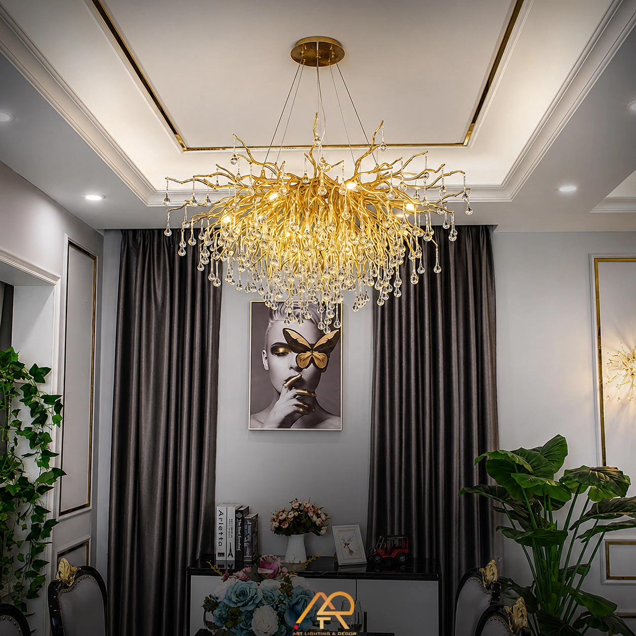 Đèn Chùm Pha Lê Phòng Khách Luxury ART-7123 - Ảnh 3
