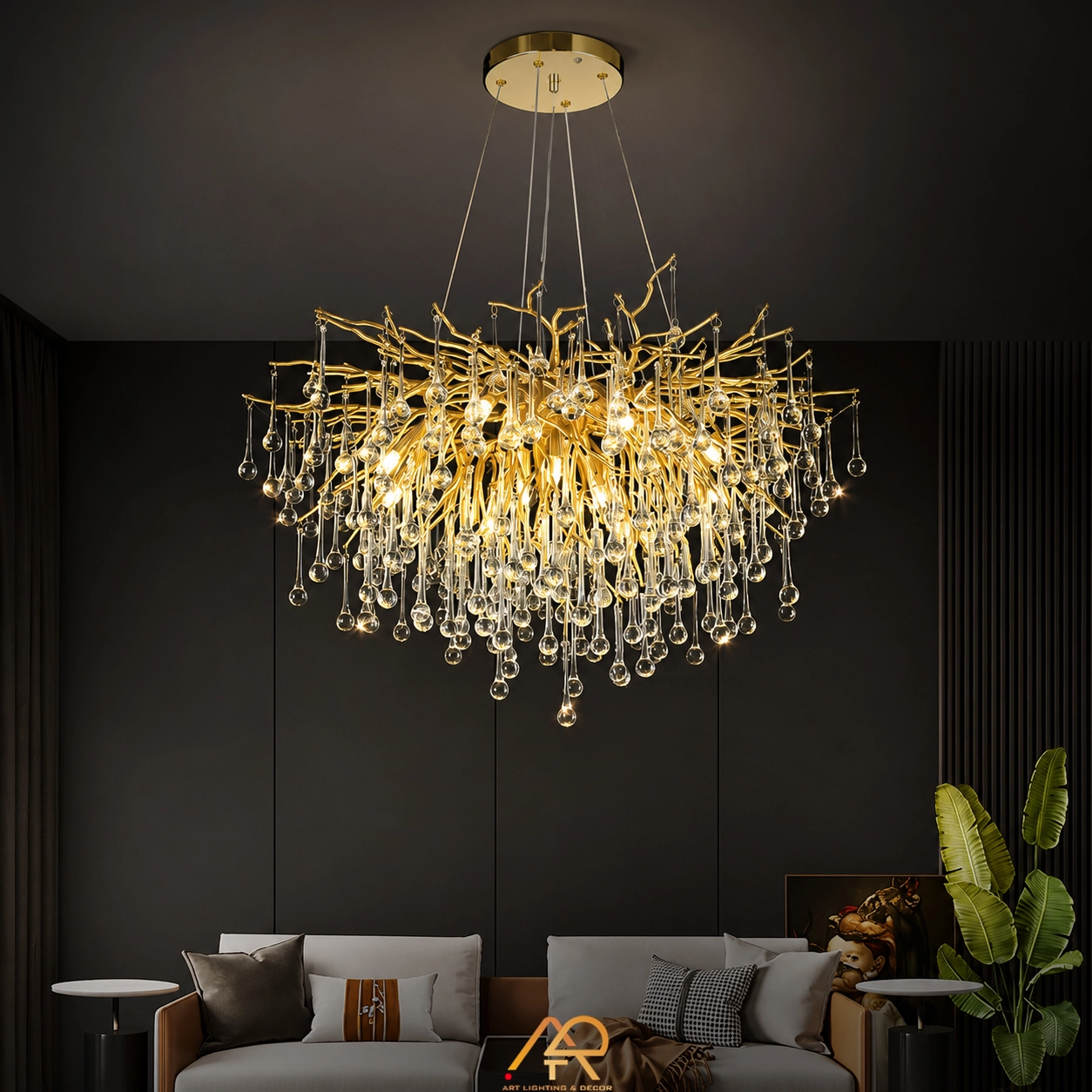 Đèn Chùm Pha Lê Phòng Khách Luxury ART-7123 - Ảnh 2