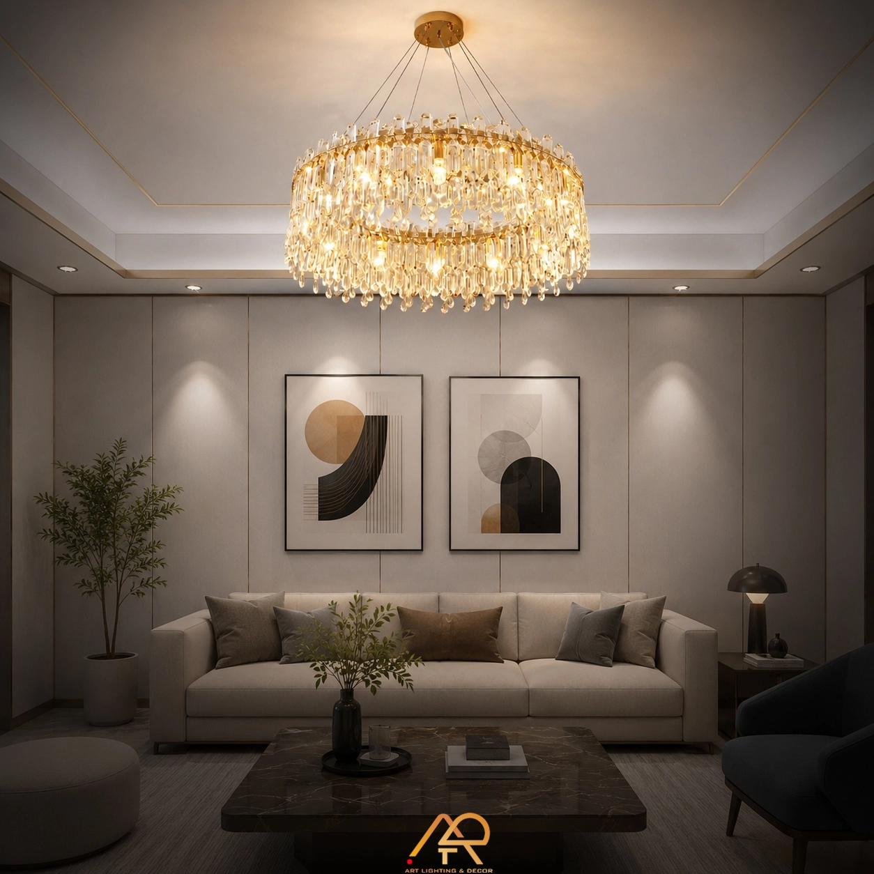 Đèn Chùm Pha Lê Biệt Thự Sang Trọng ART-7122