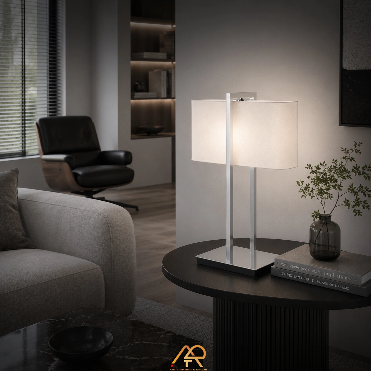 Đèn Ngủ Tab Đầu Giường Chrome Luxury ART-2097 - Ảnh 3
