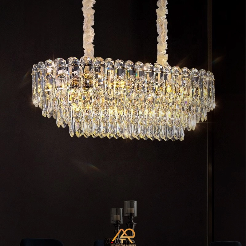 Đèn Thả Bàn Ăn Pha Lê Oval Dáng Dài ART-4137 - Ảnh 2