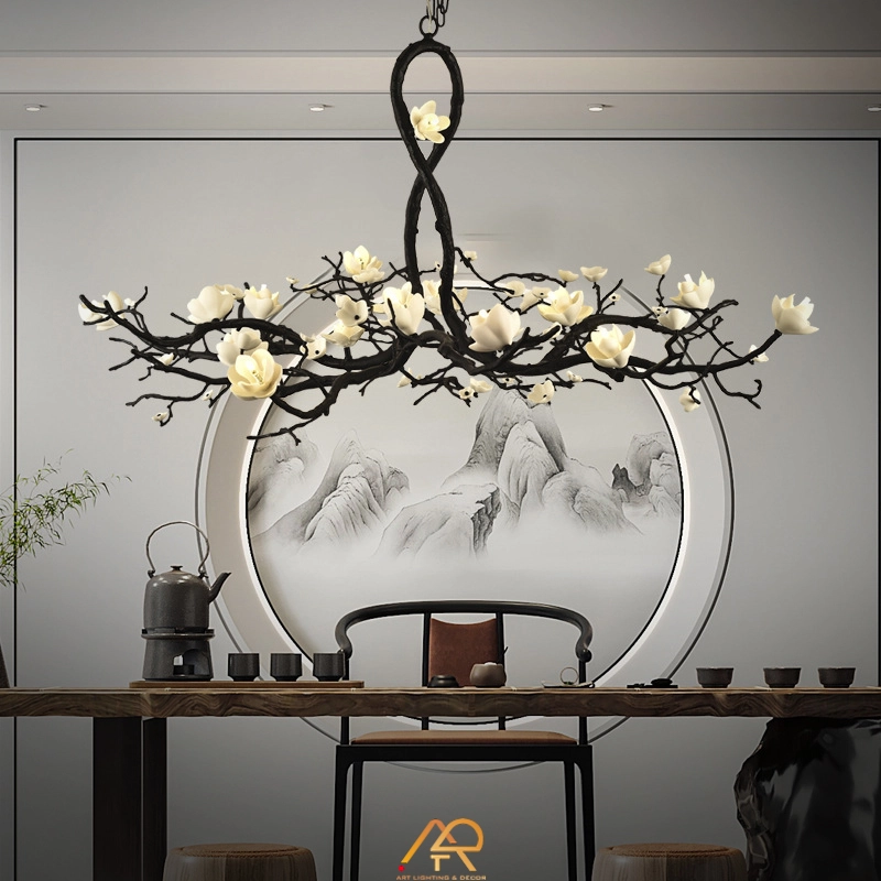 Đèn Thả Bàn Ăn Nghệ Thuật Hoa Mộc Lan ART-4136 - Ảnh 2