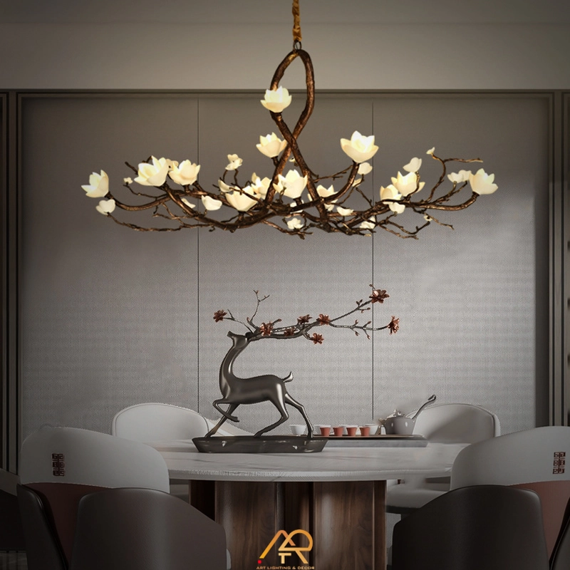 Đèn Thả Bàn Ăn Nghệ Thuật Hoa Mộc Lan ART-4136 - Ảnh 3