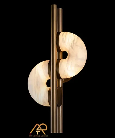 Đèn Tường Đồng Chao Đá Alabaster Moon ART-8153