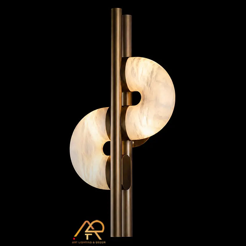 Đèn Tường Đồng Chao Đá Alabaster Moon ART-8153