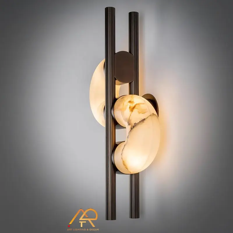 Đèn Tường Đồng Chao Đá Alabaster Moon ART-8153 - Ảnh 3