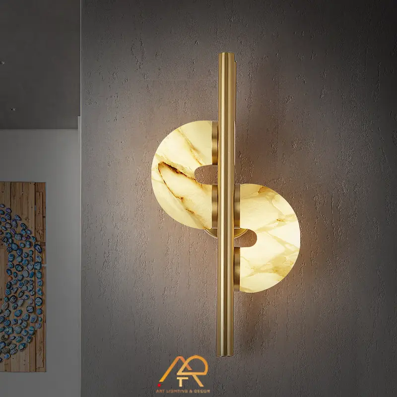 Đèn Tường Đồng Chao Đá Alabaster Moon ART-8153 - Ảnh 4