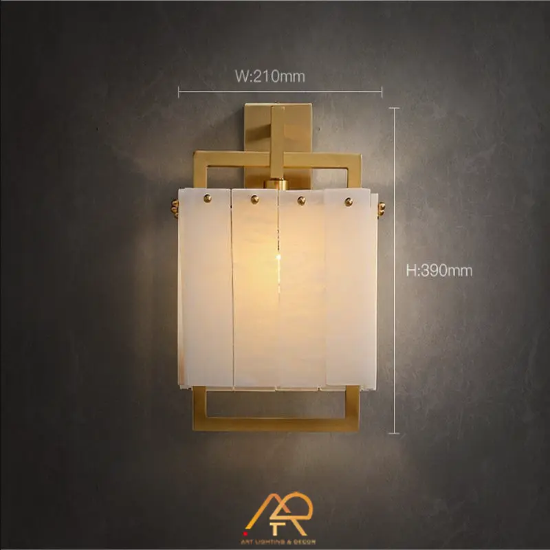 Đèn Tường Đồng Đá Cẩm Thạch Luxury ART-8158 - Ảnh 2